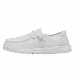 HeyDude Damskie Mokasyny Wendy Slub Canvas. Białe mokasyny damskie Hey dude, z materiału, bez obcasa. Za 179.00 zł.