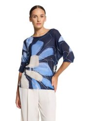 BETTY & CO Sweter w kolorze granatowo-błękitno-kremowym rozmiar: 38. Niebieskie swetry klasyczne damskie Betty & Co, bez kołnierzyka. Za 199.95 zł.