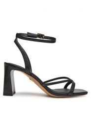 Aldo Sandały Stellare 13922138 Czarny. Czarne sandały damskie ALDO, bez wzorów, ze skóry, bez obcasa, na słupku, bez zapięcia. Za 369.99 zł.