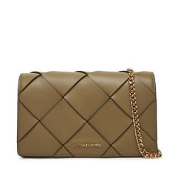 Torebka MICHAEL Michael Kors. Brązowe torebki wieczorowe damskie MICHAEL Michael Kors, bez wzorów, bez dodatków. Za 669.99 zł.