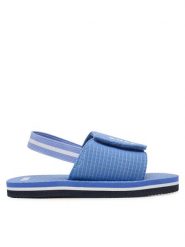 BOSS Sandały J52820 S Niebieski. Niebieskie sandały chłopięce Boss, z materiału, bez zapięcia. Za 179.99 zł.