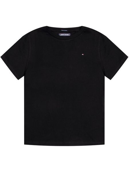 Tommy Hilfiger T-Shirt KB0KB04140 Czarny Regular Fit. Czarne t-shirty i koszulki chłopięce Tommy Hilfiger, bez wzorów, z bawełny, bez kołnierzyka, bez ramiączek. Za 59.99 zł.