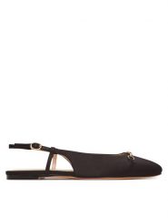 TWINSET Sandały 251TCP082 Czarny. Czarne sandały damskie Twinset, bez wzorów, z materiału, bez obcasa, na płaskiej podeszwie, bez zapięcia. Za 429.99 zł.