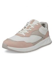 Ecco Skórzane sneakersy "Otm" w kolorze biało-beżowo-jasnoróżowym rozmiar: 41. Białe obuwie sportowe damskie ECCO, z materiału, bez zapięcia. Za 272.31 zł.