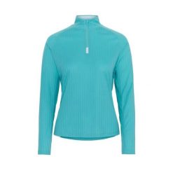 Damski sweter 1/2 zip Kari Traa Leah. Niebieskie swetry klasyczne damskie Kari Traa, bez kołnierzyka. Za 346.50 zł.