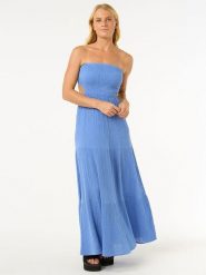 Rip Curl Sukienka "Premium Surf" w kolorze niebieskim rozmiar: L. Niebieskie sukienki damskie Rip Curl, bez wzorów, z bawełny, bez ramiączek. Za 170.87 zł.