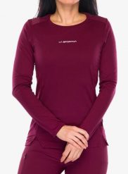 Bluza damska La Sportiva Beyond Longsleeve. Czerwone bluzy damskie La Sportiva, s, bez wzorów, z materiału, bez kaptura. Za 324.49 zł.