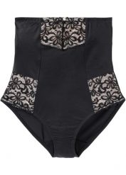 Figi, silny efekt modelowania sylwetki. Czarne bielizna korygująca bonprix, bez wzorów, z jeansu. Za 79.99 zł.