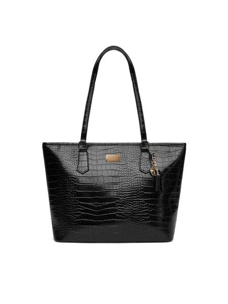 DeeZee Torebka DZE-S-004-07 Czarny. Czarne shopper bag DeeZee, ze skóry, bez dodatków. Za 149.99 zł.
