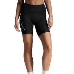 Spodenki triathlonowe damskie 2XU Core Tri 6". Czarne spodenki sportowe damskie 2XU, na lato, l, bez wzorów, z elastanu, rowerowe. Za 369.99 zł.