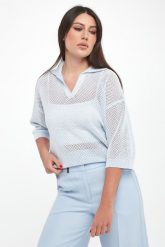 Sweter damski z kołnierzem polo PESERICO. Swetry klasyczne damskie Peserico, bez kołnierzyka. Za 2,089.00 zł.