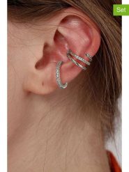 Heliophilia 2-częściowy zestaw rozmiar: onesize. Szare kolczyki damskie Heliophilia, z cyrkonią, metalowe. Za 34.99 zł.