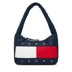 Torebka Tommy Jeans. Niebieskie torebki klasyczne damskie Tommy Jeans, z jeansu, bez dodatków. Za 409.99 zł.