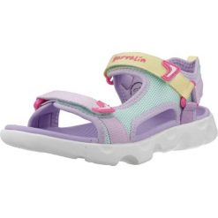 Sandały GARVALIN 262770G Fioletowy. Fioletowe sandały damskie Garvalin, bez wzorów, z syntetyku, bez obcasa, bez zapięcia. Za 176.99 zł.