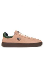 Lacoste Sneakersy Baseshot 7-49SFA0051 Różowy. Czerwone obuwie sportowe damskie Lacoste, ze skóry, bez zapięcia. Za 319.99 zł.