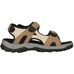 Sandały damskie Whistler Cornella. Brązowe sandały damskie WHISTLER, bez wzorów, z materiału, bez obcasa, bez zapięcia. Za 261.00 zł.