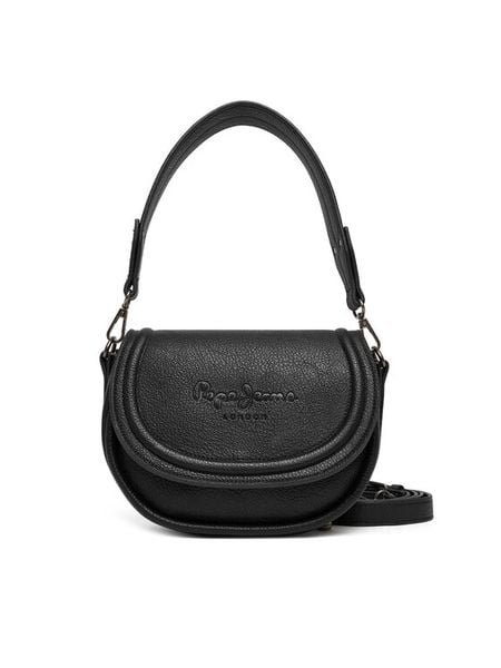 Pepe Jeans Torebka Crisha Code PL0300006 Czarny. Czarne torebki klasyczne damskie Pepe Jeans, z jeansu, bez dodatków. Za 189.99 zł.