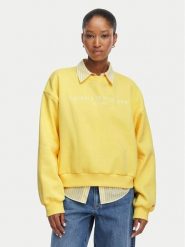 Tommy Hilfiger Bluza Ext Corp WW0WW47831 Żółty jasny Cropp Fit. Żółte bluzy damskie Tommy Hilfiger, xl, bez wzorów, z syntetyku, bez kaptura. Za 409.99 zł.