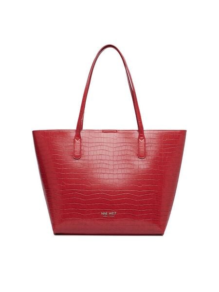 Nine West Torebka CEO-GENTLE GLAM-LDA9920 Czerwony. Czerwone shopper bag Nine West, bez dodatków. Za 279.99 zł.