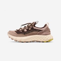 Sneakersy MTC X Lifetech skórzane. Brązowe obuwie sportowe damskie Decathlon, z kauczuku, bez zapięcia, do biegania. Za 349.99 zł.