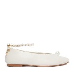 Baleriny GINO ROSSI. Białe balerinki damskie Gino Rossi, bez wzorów. Za 349.99 zł.