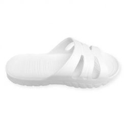 Beco Klapki Unisex Białe - EVA. Białe klapki damskie 47 Brand, bez wzorów, z materiału, bez obcasa, bez zapięcia. Za 198.99 zł.