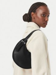 Calvin Klein Torebka Asym Buckle Shoulder Bag LV04F3872G Czarny. Czarne torebki klasyczne damskie Calvin Klein, ze skóry, bez dodatków. Za 449.99 zł.