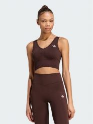 Adidas Biustonosz sportowy Essentials Seamless Bralette IA4524 Brązowy Regular Fit. Brązowe biustonosze sportowe damskie Adidas, bez wzorów, z syntetyku. Za 149.99 zł.