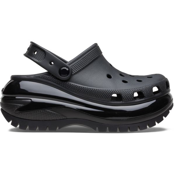 Klapki Crocs Model Classic Mega Crush Clog Kolor Czarny. Czarne klapki damskie Crocs, bez wzorów, z gumy, bez obcasa, na platformie, bez zapięcia. Za 394.00 zł.