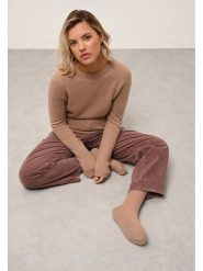Just Cashmere Kaszmirowy sweter "Jane" w kolorze jasnobrązowym rozmiar: M. Brązowe swetry klasyczne damskie Just Cashmere, m, z kaszmiru, bez kołnierzyka. Za 367.22 zł.