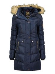 Maison Montaigne Parka "Badomai" w kolorze granatowym rozmiar: XL. Niebieskie parki damskie Maison Montaigne, xl, ze skóry, bez kaptura. Za 229.46 zł.