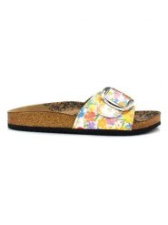 Calceo Klapki ze wzorem rozmiar: 38. Klapki damskie Calceo, bez wzorów, z otwartym noskiem, bez obcasa, bez zapięcia. Za 165.99 zł.