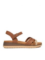 Lasocki Sandały CEO-RST-KSYMENA-01 Brązowy. Brązowe sandały damskie Lasocki, bez wzorów, ze skóry, bez obcasa, na koturnie, bez zapięcia. Za 169.99 zł.