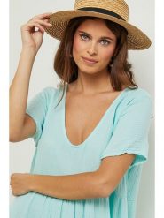 Lin Passion Sukienka w kolorze turkusowym rozmiar: 36/38. Niebieskie sukienki damskie Lin Passion, bez wzorów, z bawełny, klasyczne, bez ramiączek. Za 143.99 zł.