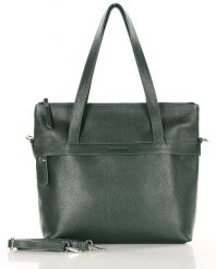 Hobo bag MARCO MAZZINI zielony s287c. Zielone torebki klasyczne damskie ze skóry, na ramię, bez dodatków. Za 284.05 zł.