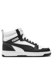 Puma Sneakersy Rebound v6 Mid Jr 393831 01 Biały. Białe buty sportowe chłopięce Puma, ze skóry, bez zapięcia. Za 179.99 zł.