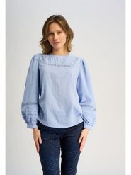 Marks & Spencer Bluzka w kolorze błękitnym rozmiar: 34. Niebieskie bluzki damskie Marks & Spencer, bez wzorów, z bawełny, bez kołnierzyka, bez ramiączek. Za 52.67 zł.