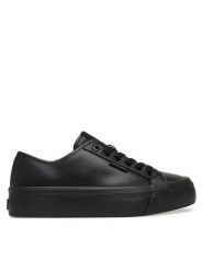 Calvin Klein Sneakersy Vulc Flatf Lace Up Lth YW0YW01932 Czarny. Czarne obuwie sportowe damskie Calvin Klein, ze skóry, bez zapięcia. Za 409.99 zł.