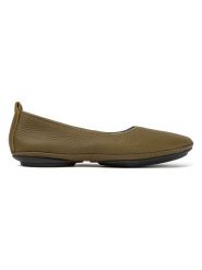 Camper Skórzane baleriny w kolorze khaki rozmiar: 38. Brązowe balerinki damskie Camper, bez wzorów. Za 236.61 zł.
