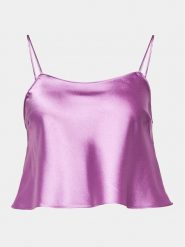 Hunkemöller Koszulka piżamowa 203157 Fioletowy Comfortable Fit. Fioletowe koszule nocne i halki Hunkemöller, bez wzorów, z syntetyku, bez ramiączek. Za 69.99 zł.