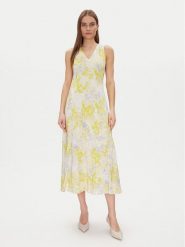 Calvin Klein Sukienka letnia Print Abstract Ecovero Vn Dress LV044B059G Żółty Regular Fit. Żółte sukienki damskie Calvin Klein, bez wzorów, z wiskozy, bez ramiączek. Za 969.99 zł.