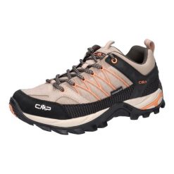 Buty turystyczne damskie CMP Rigel Low WP. Brązowe obuwie trekkingowe damskie CMP, z materiału, przed kostkę, bez zapięcia. Za 379.45 zł.