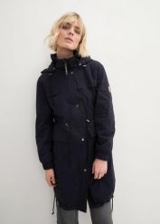 Parka trencz z dużymi kieszeniami. Czarne parki damskie bonprix, z kapturem. Za 229.99 zł.