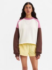 Levi´s Bluza "Graphic Campout" w kolorze biało-różowym rozmiar: M. Białe bluzy damskie m, bez wzorów, z bawełny, bez kaptura. Za 157.73 zł.