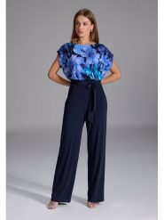 SWING Kombinezon w kolorze granatowym rozmiar: 44. Niebieskie kombinezony damskie Swing, bez wzorów, z tkaniny, bez kołnierzyka, bez ramiączek. Za 304.99 zł.