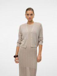 Vero Moda Kardigan w kolorze beżowym rozmiar: L. Brązowe kardigany damskie Vero Moda, l, bez wzorów. Za 74.63 zł.