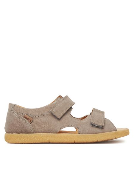 Mrugała Sandały Flo 1305/5-80 Szary. Szare sandały chłopięce Mrugała, ze skóry, bez zapięcia. Za 349.99 zł.