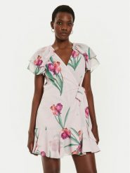 Ted Baker Sukienka koktajlowa 276317 Różowy Regular Fit. Czerwone sukienki damskie Ted Baker, bez wzorów, z syntetyku, wizytowe, bez ramiączek. Za 489.99 zł.