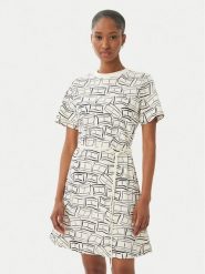 Tommy Hilfiger Sukienka codzienna WW0WW49772 Beżowy jasny Regular Fit. Brązowe sukienki damskie Tommy Hilfiger, bez wzorów, z bawełny, bez ramiączek. Za 489.99 zł.