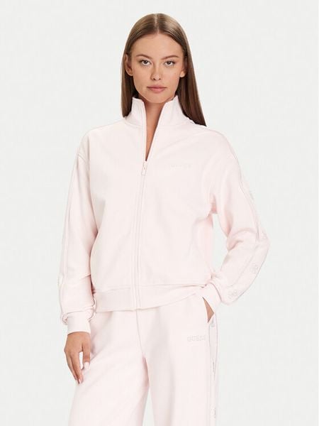 Guess Bluza V5BQ15 KCX22 Różowy Regular Fit. Czerwone bluzy damskie Guess, s, z aplikacjami, z syntetyku, bez kaptura. Za 429.99 zł.